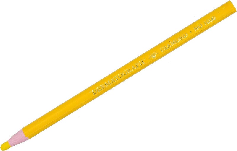LENITH Korean Glass Markers Grease Pencils Peel-Off Type Grease Pencils China and Porcelin Marker/Wax pencil for Vinyl, Metal, Skin, Paper, window glass, Checking Markers (12 Pencils) Color:Yellow - Image 3